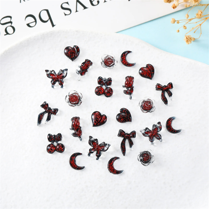 Nail Art Vampire - 50 Stuks Vampier Nagels Accessoires Gemengde