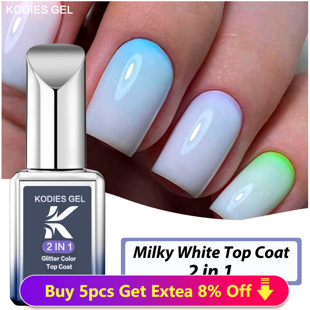 Nail Art Pink - KODIES GEL Melkwitte Top Coat UV