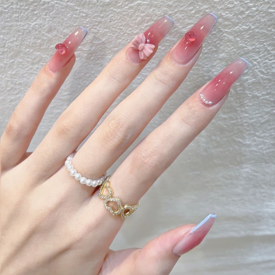 Nail Art France - 24 Stks/doos Blush Frankrijk T Lange