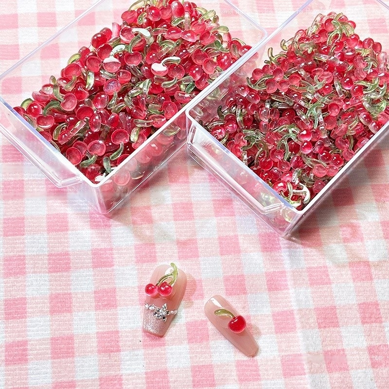 Nail Art Red Cherry - 20st Zoete 3D Mini Rode Kers