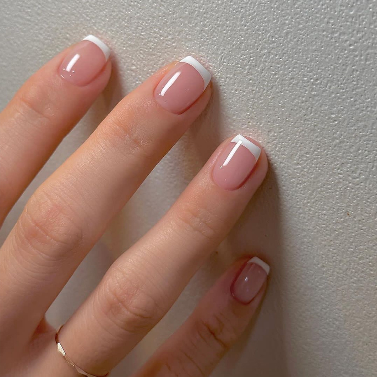 Nail Art French - 24 stuks/set korte nepnagels voor vrouwen