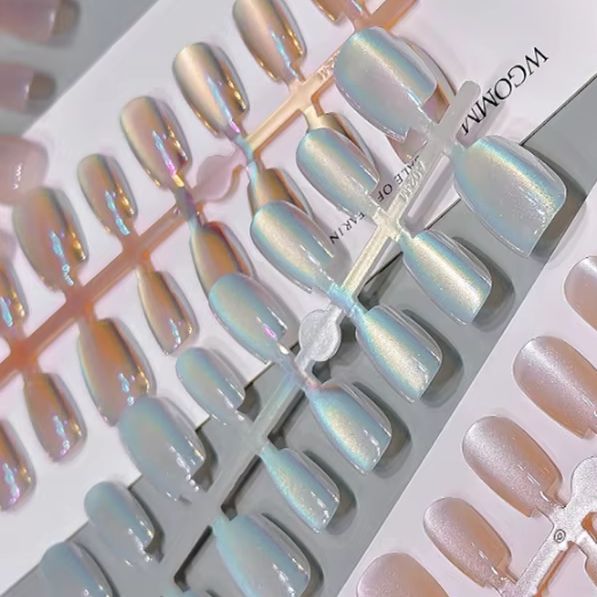 Nail Art Full Cat Eye - 30 Stuks Korte Druk Op Nagels