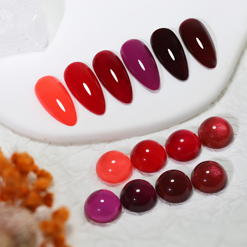 Nail Art Red Cherry - Clou Beaute Klassieke rode gel nagellak