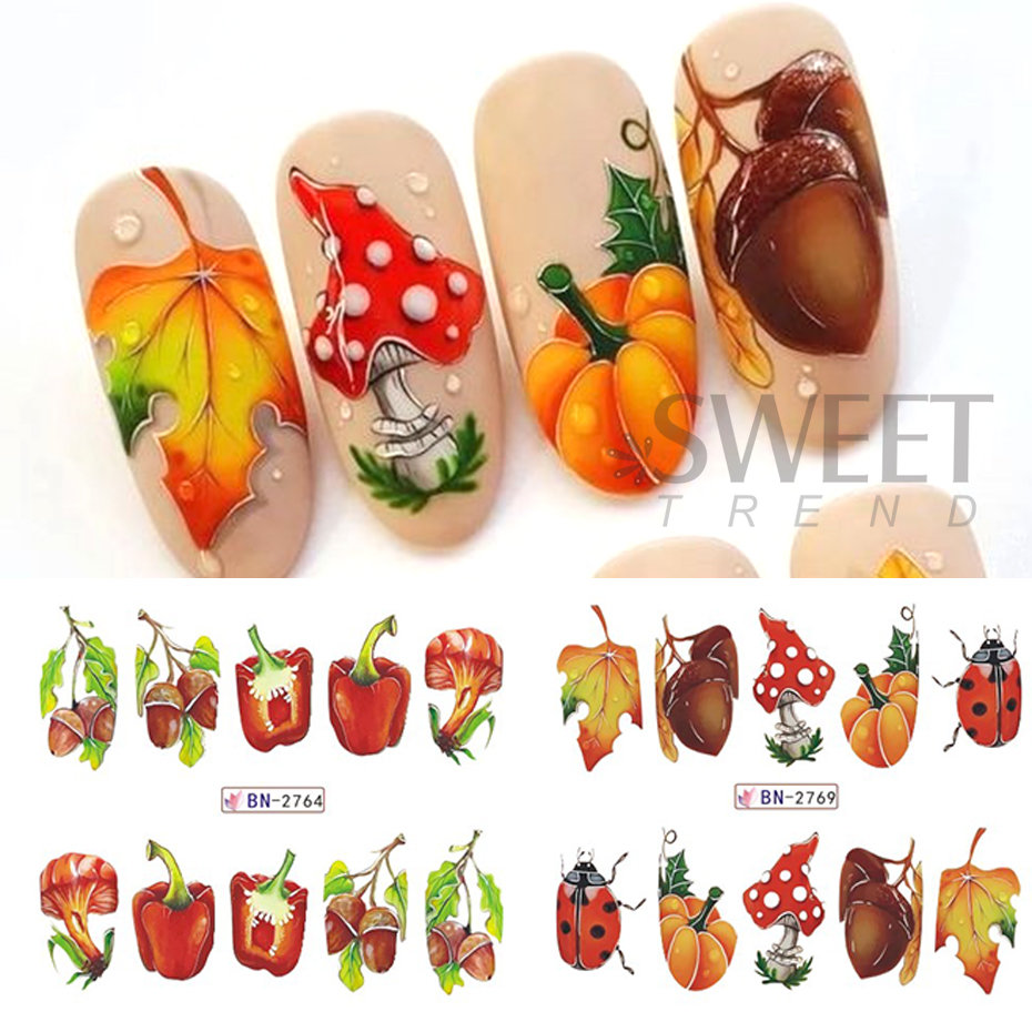 12 Stuks Herfst Nagelstickers  - Nail Art France recensie en prijs