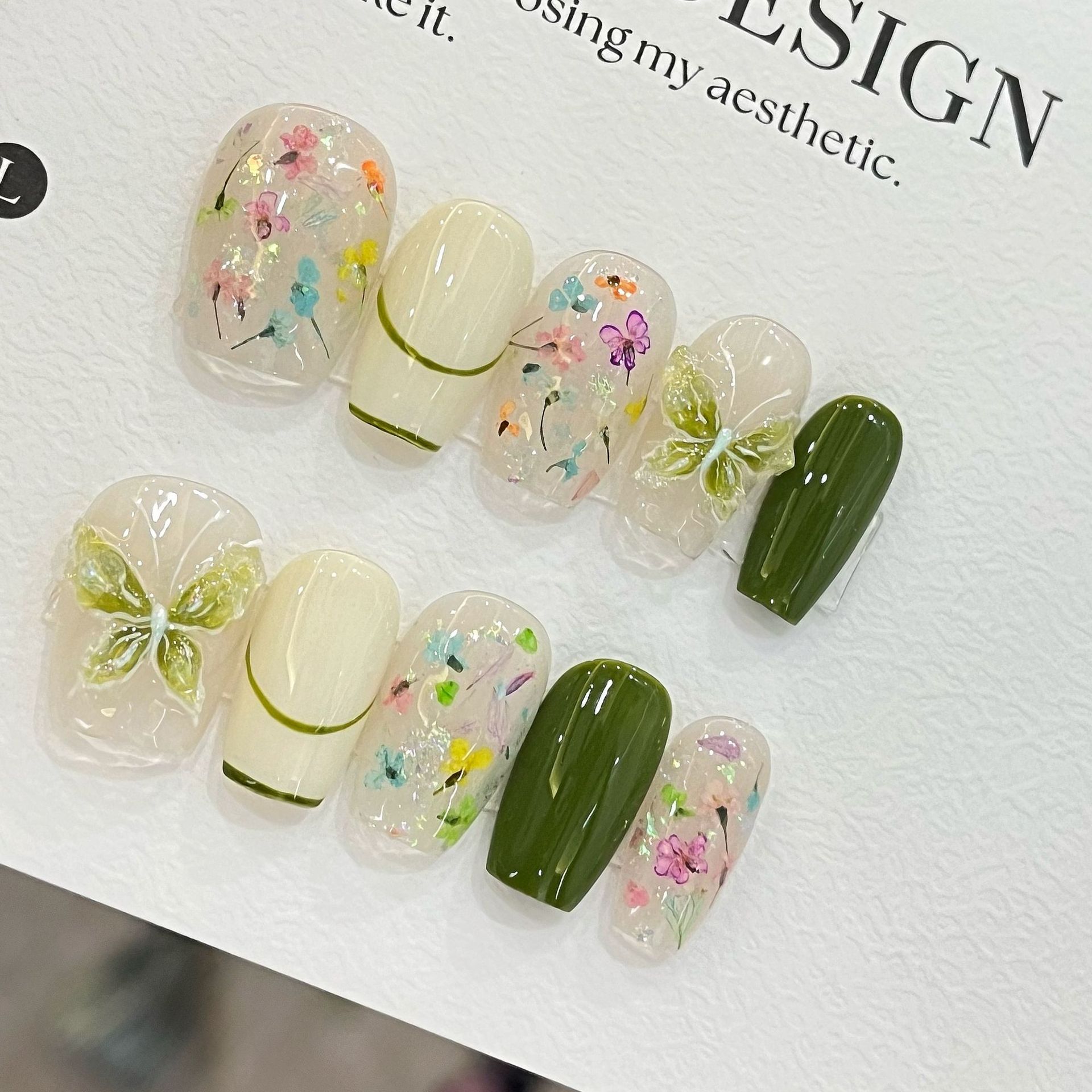 10 stuks vlinderbloem nepnagel - Nail Art French recensie en prijs