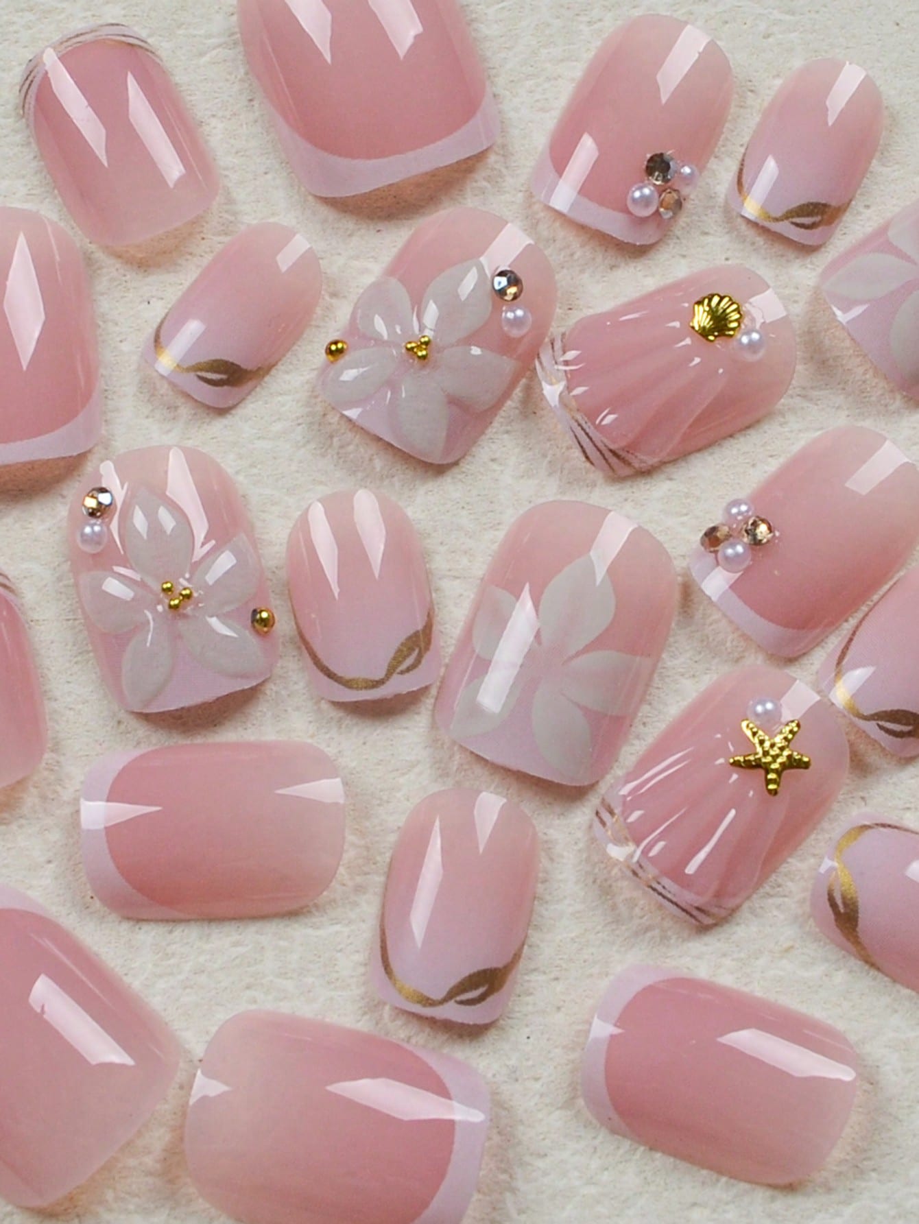 24 stuks korte vierkante witte - Nail Art French recensie en prijs