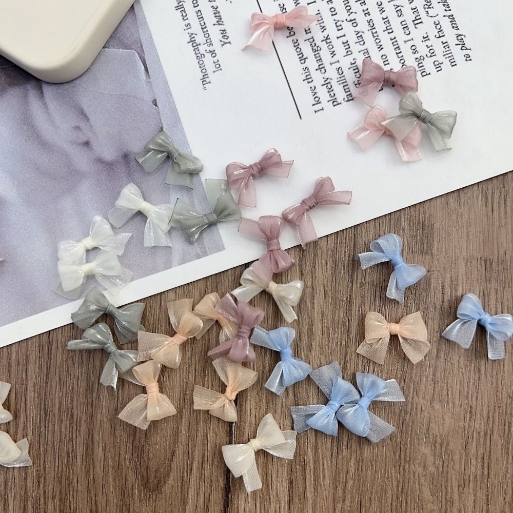 10 stuks kleurrijke strik pare - Nail Art French recensie en prijs