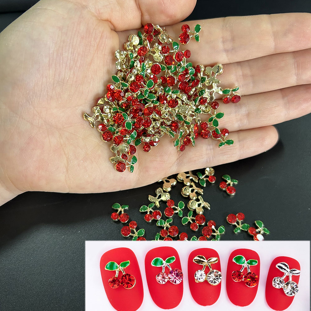 20 Stks/zak Kersen Aolly Nagel - Nail Art Red Cherry recensie en prijs