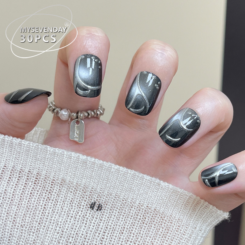 30-delige Franse handgemaakte  - Nail Art Full Cat Eye recensie en prijs