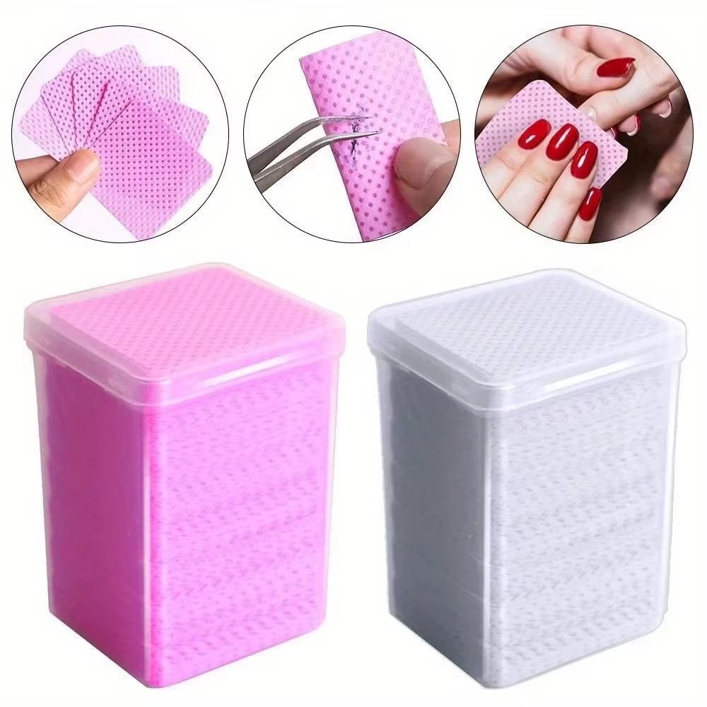 200 stuks roze pluisvrije nage - Nail Art Pink recensie en prijs