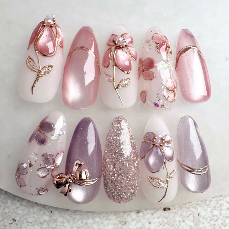 24 stuks blauwe kattenoog aman - Nail Art Full Cat Eye recensie en prijs