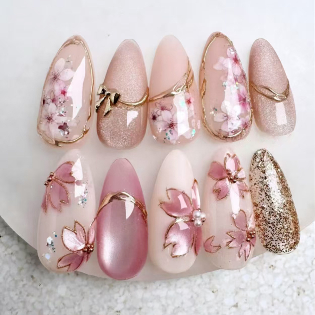 24 stuks blauwe kattenoog aman - Nail Art Full Cat Eye recensie en prijs