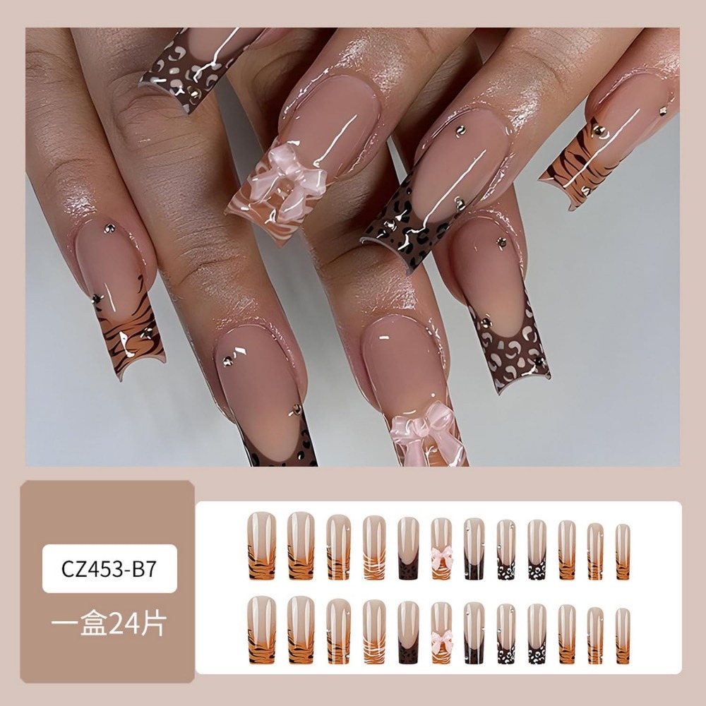 Leoprint Franse tip volledige  - Nail Art Y2K recensie en prijs