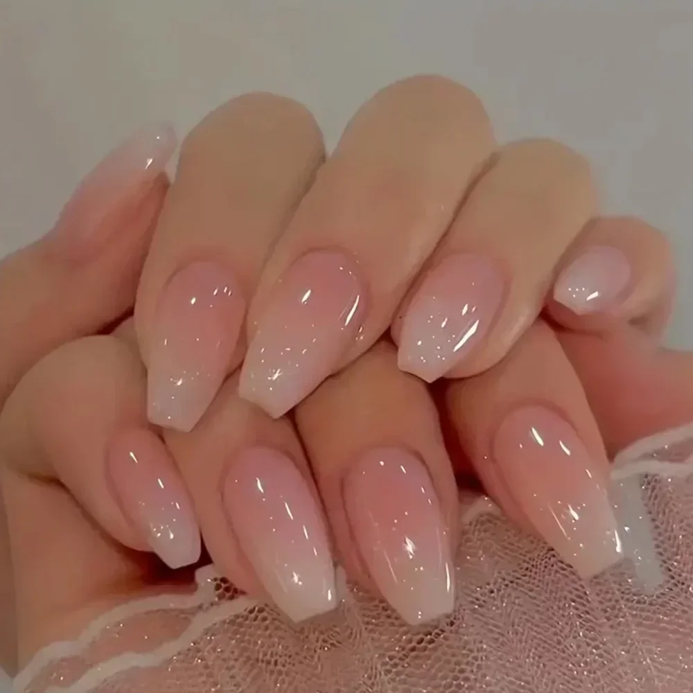 24pc Druk op Nagels Zwart Grad - Nail Art Pink recensie en prijs