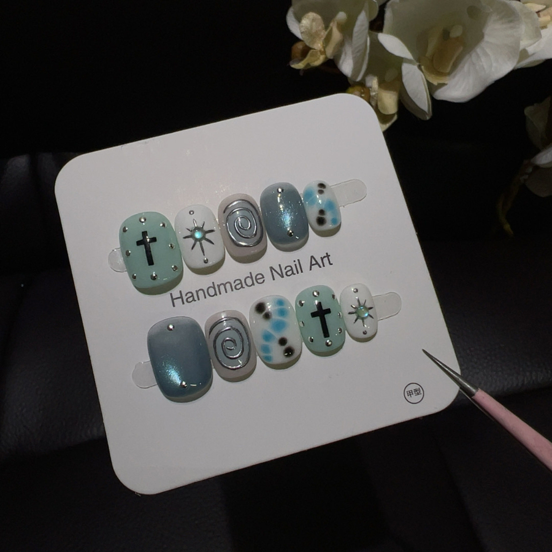 10 stuks korte ronde Spice Gir - Nail Art Full Cat Eye recensie en prijs