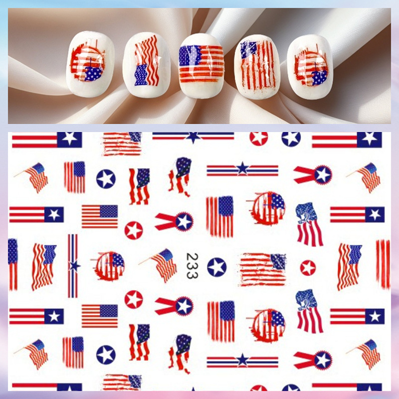 1 vel 4 juli nagelstickers Ona - Nail Art France recensie en prijs