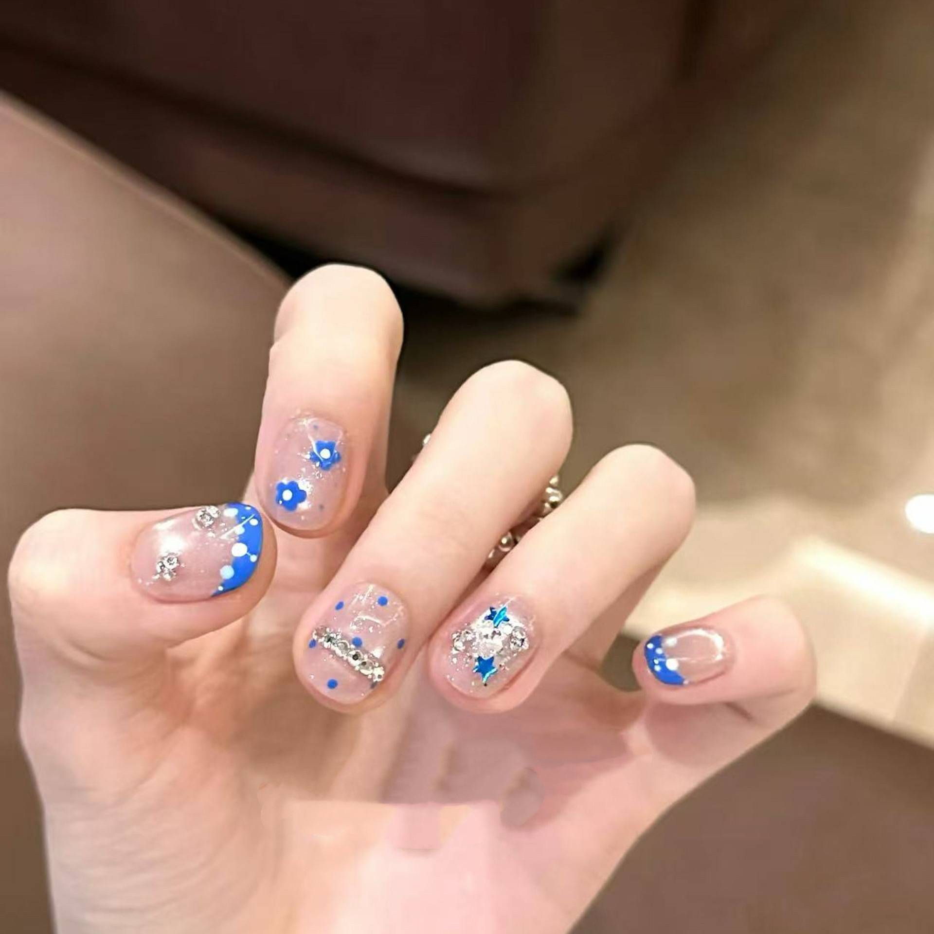 10 stuks handgemaakte korte Fr - Nail Art Full Cat Eye recensie en prijs