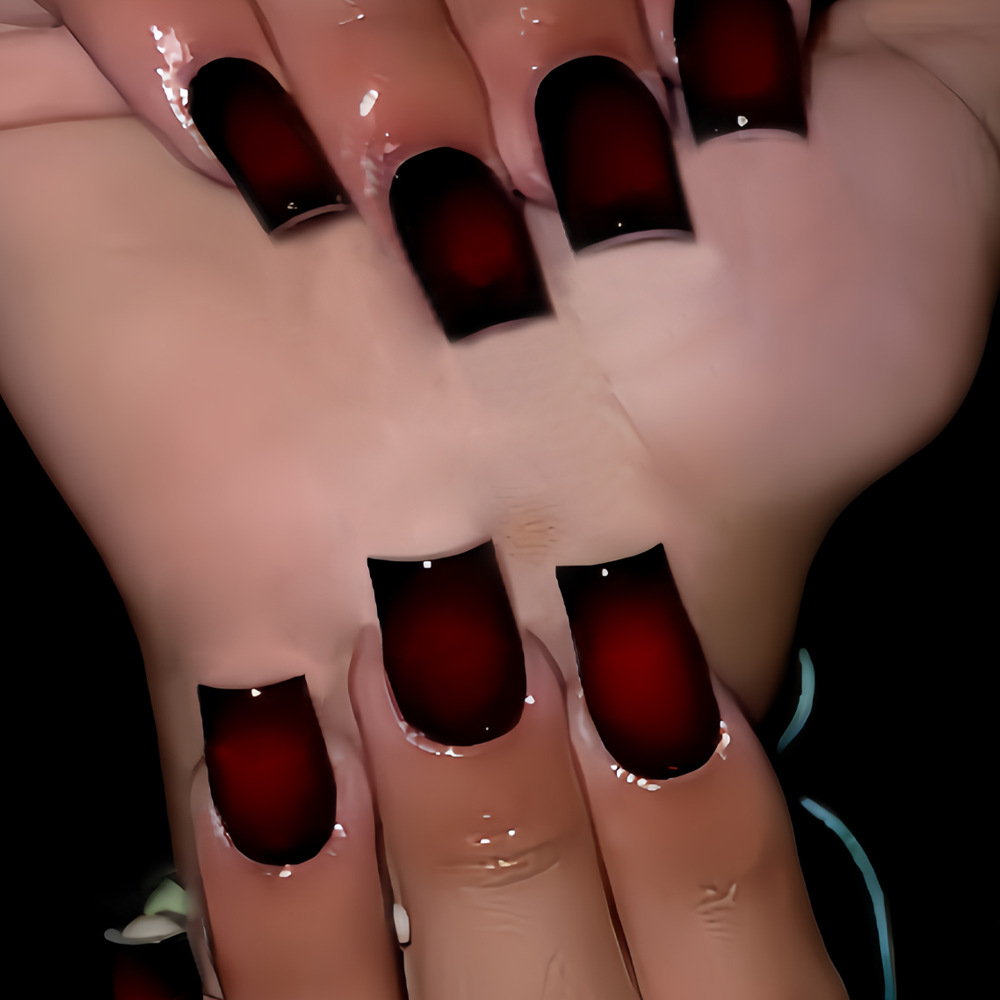 Korte vierkante nepnagels voor - Nail Art French recensie en prijs