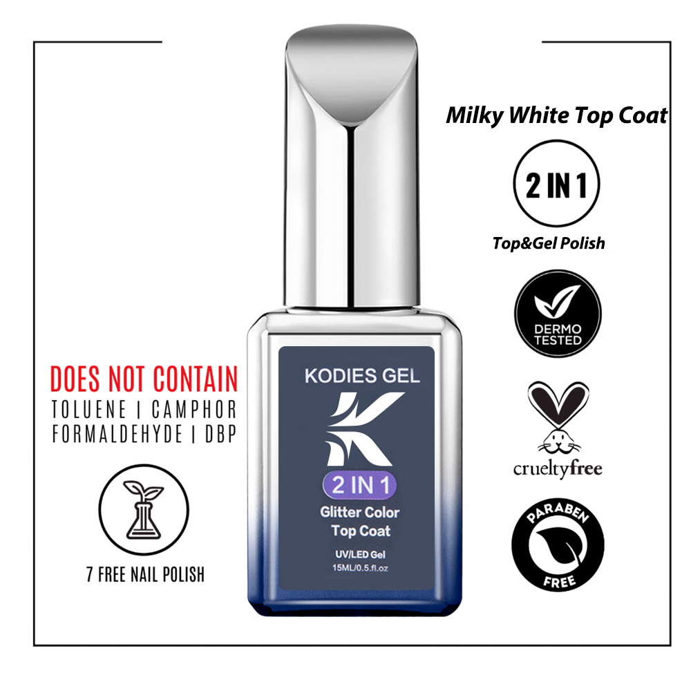 KODIES GEL Melkwitte Top Coat  - Nail Art Pink recensie en prijs