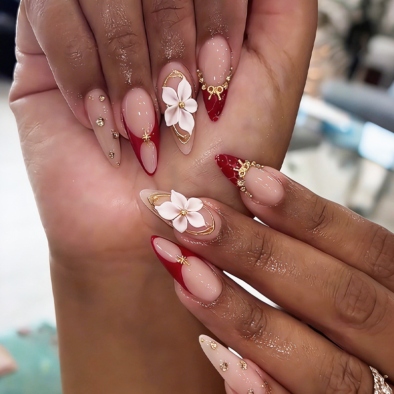 24 stuks afgewerkte amandelvor - Nail Art Pink recensie en prijs