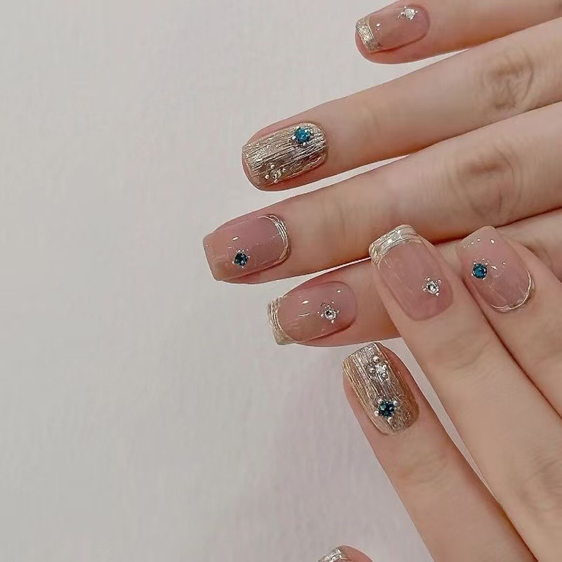10 stuks korte vierkante Frans - Nail Art French recensie en prijs
