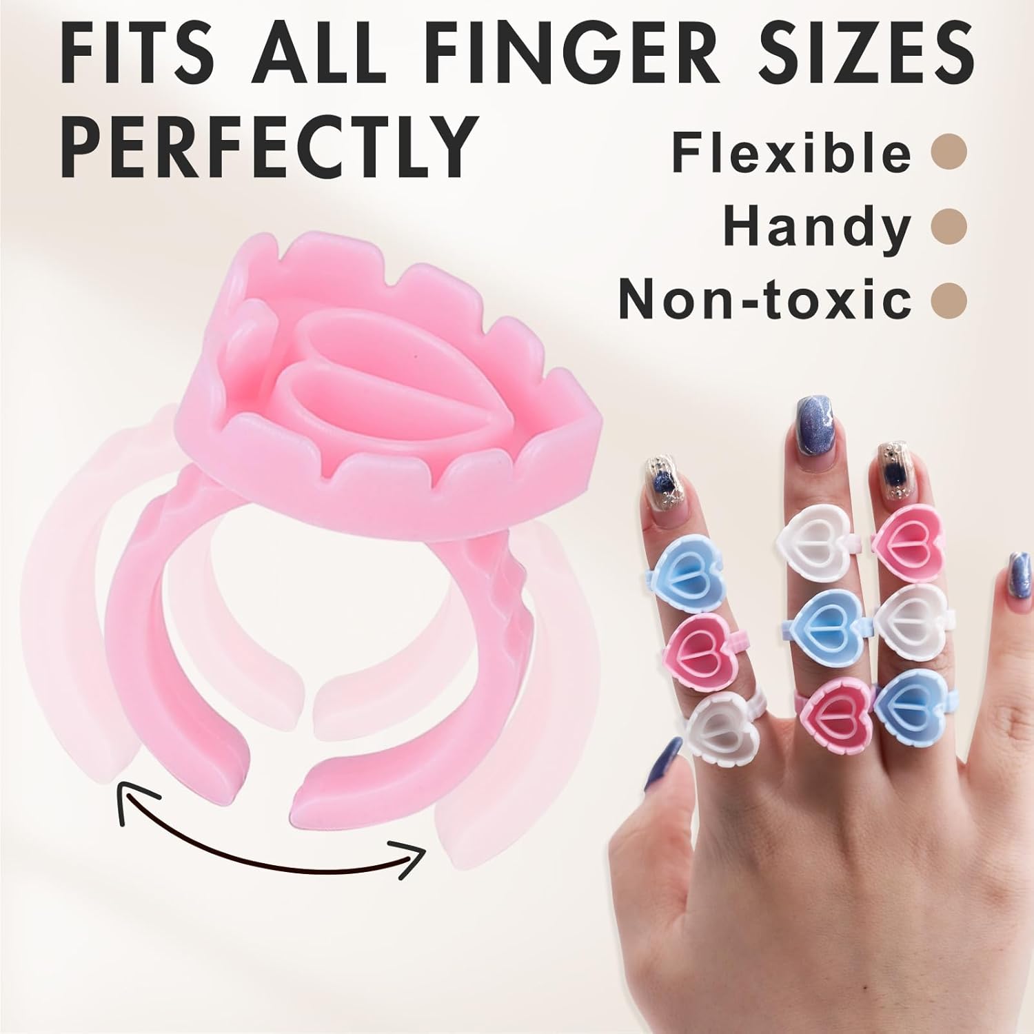 100 stuks lijmringen voor wimp - Nail Art Extension recensie en prijs