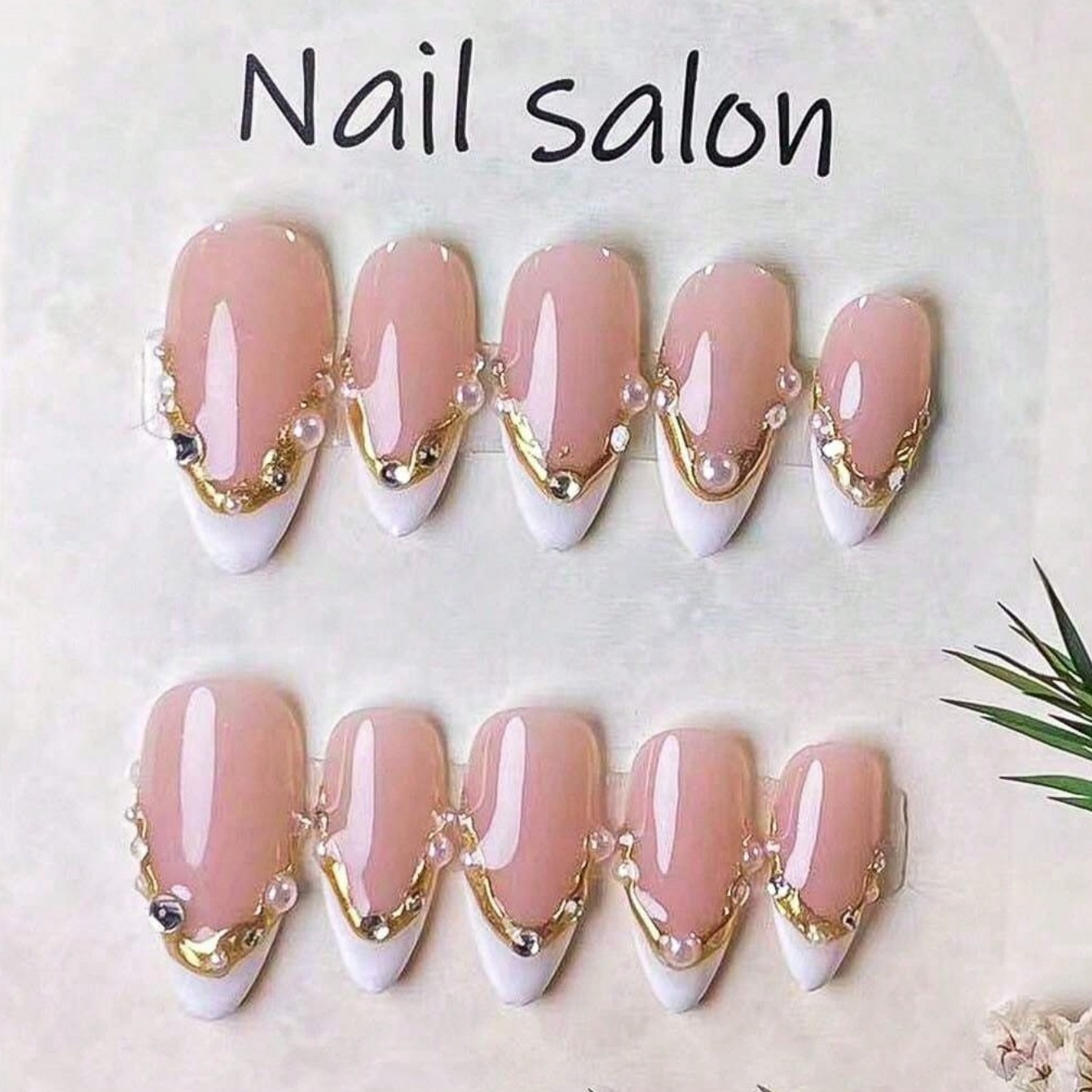 10 stuks handgemaakte amandelv - Nail Art French recensie en prijs