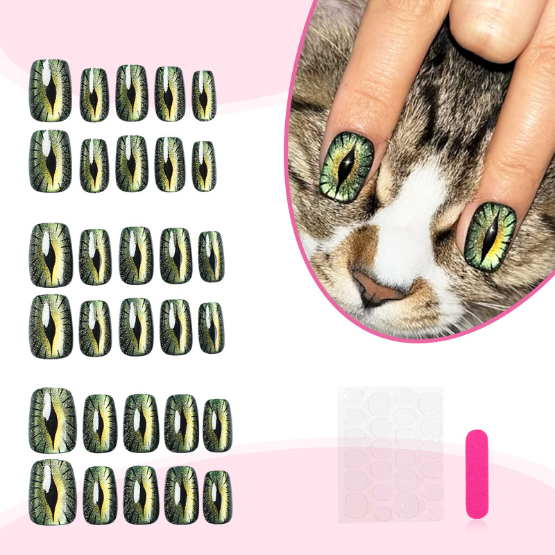 Korte nepnagels voor vrouwen,  - Nail Art Full Cat Eye recensie en prijs