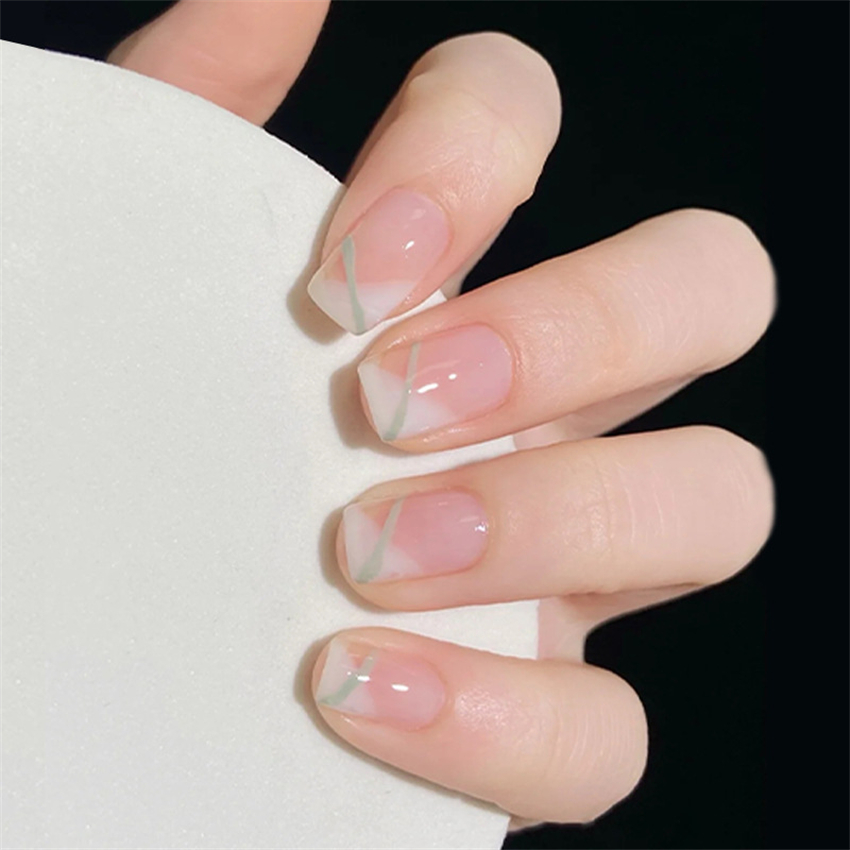24 stuks/set Groene Lattice Ac - Nail Art Pink recensie en prijs