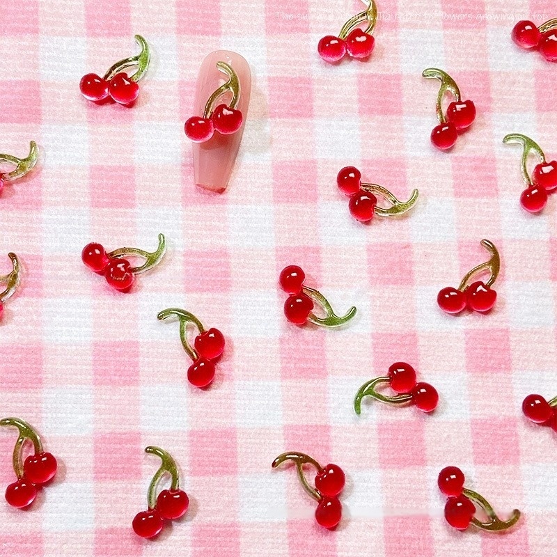 20st Zoete 3D Mini Rode Kers N - Nail Art Red Cherry recensie en prijs