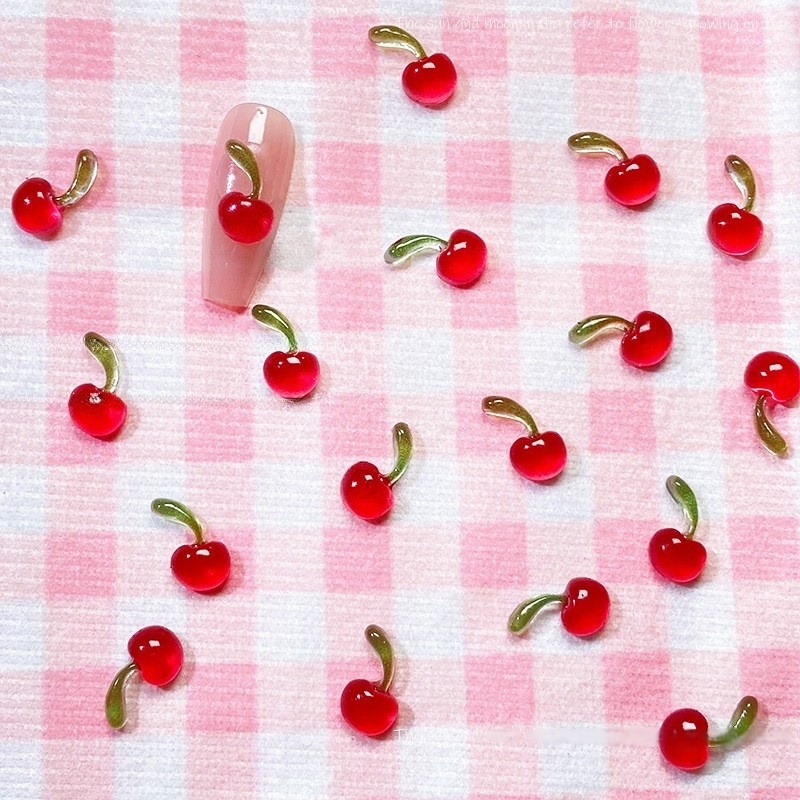 20st Zoete 3D Mini Rode Kers N - Nail Art Red Cherry recensie en prijs