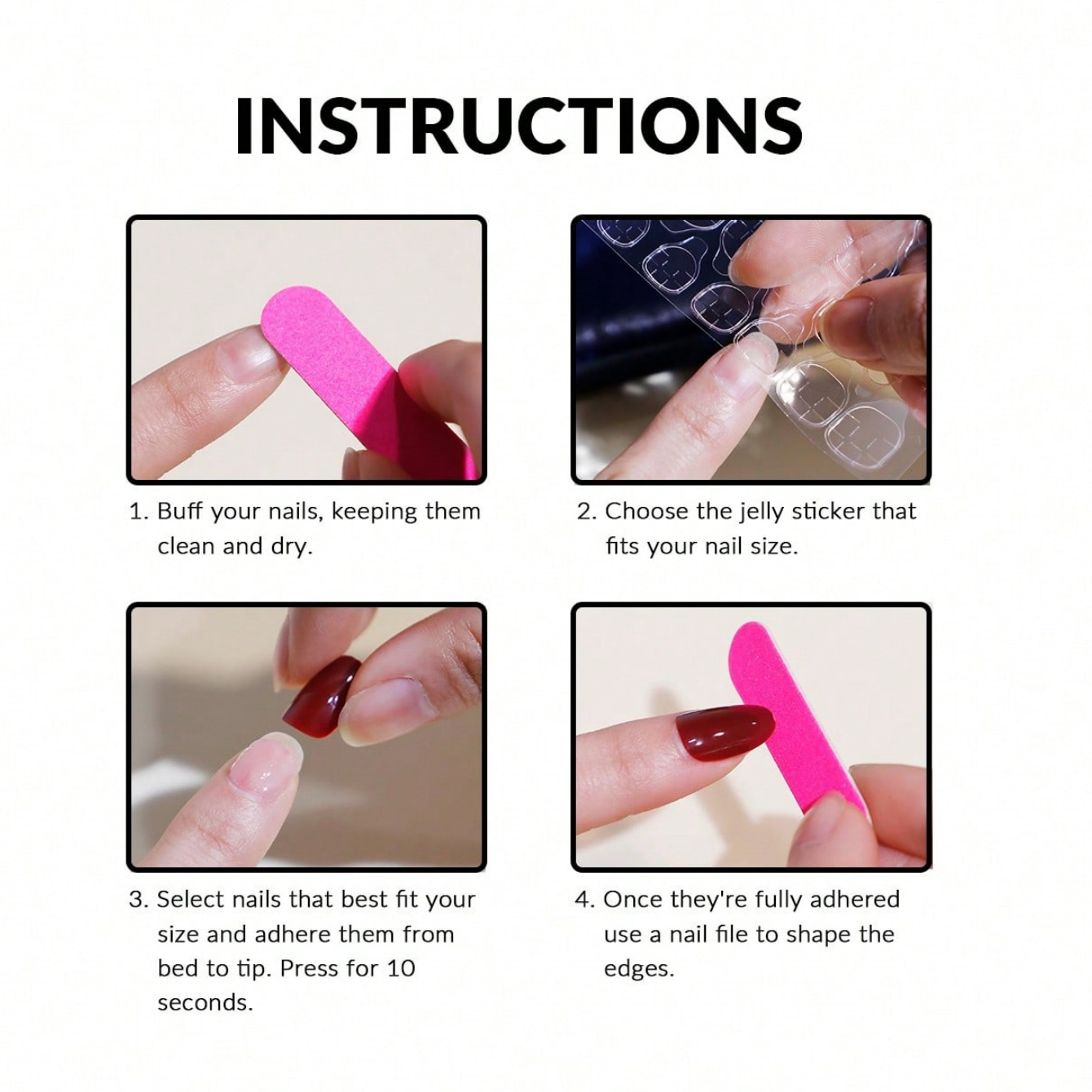 Amandelvormige 10-delige opzet - Nail Art Pink recensie en prijs