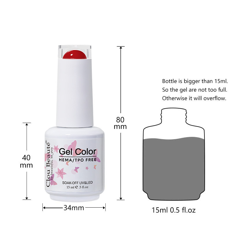 Clou Beaute Klassieke rode gel - Nail Art Red Cherry recensie en prijs