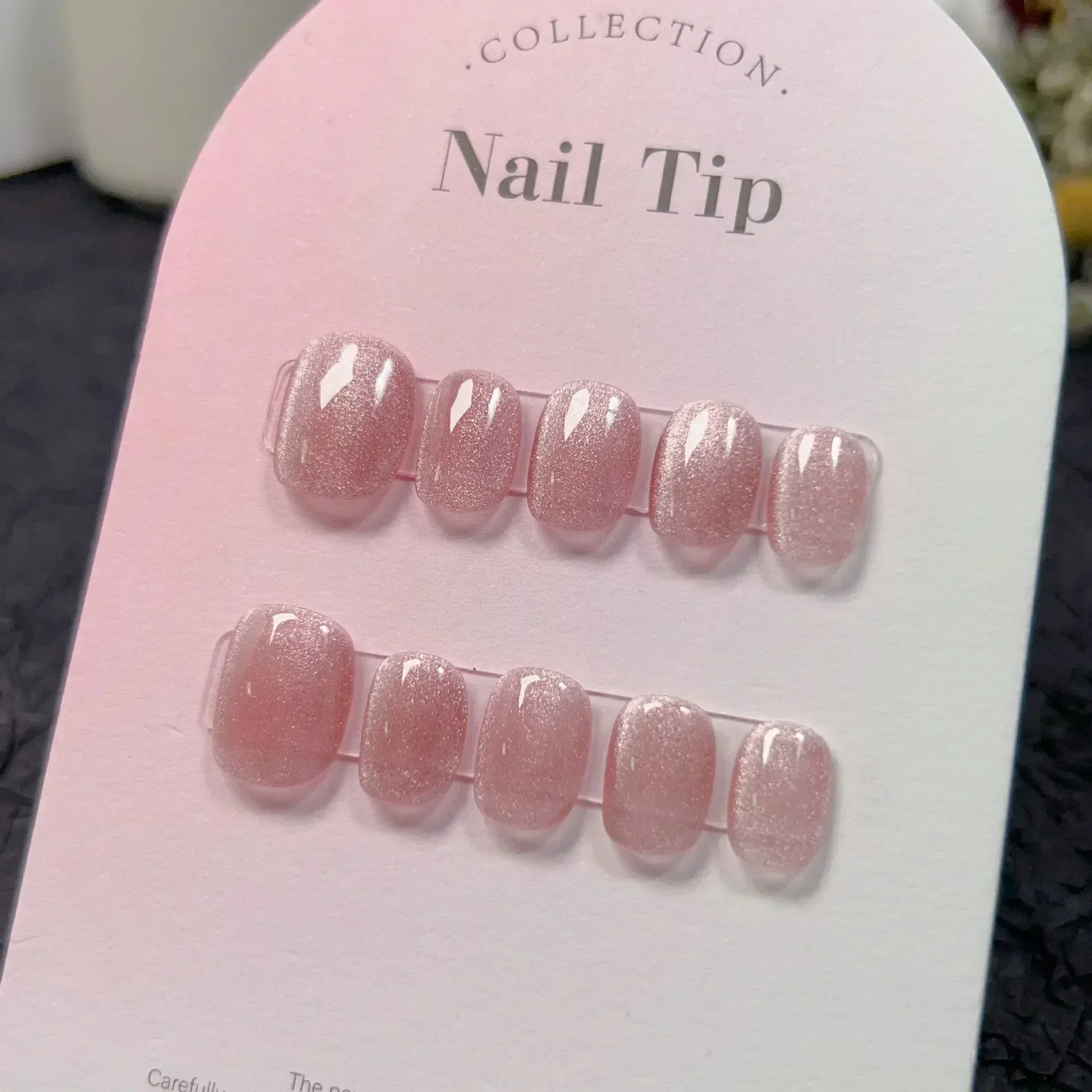 10 stuks korte handgemaakte li - Nail Art Full Cat Eye recensie en prijs